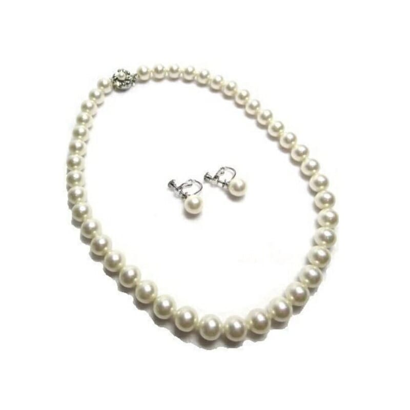 パール ネックレス 冠婚葬祭 結婚式 レディース アクセサリー ロング フォーマル シルバー ゴールド ホワイト 入学式 卒業式 披露宴 発表会 セレモニー emd0188