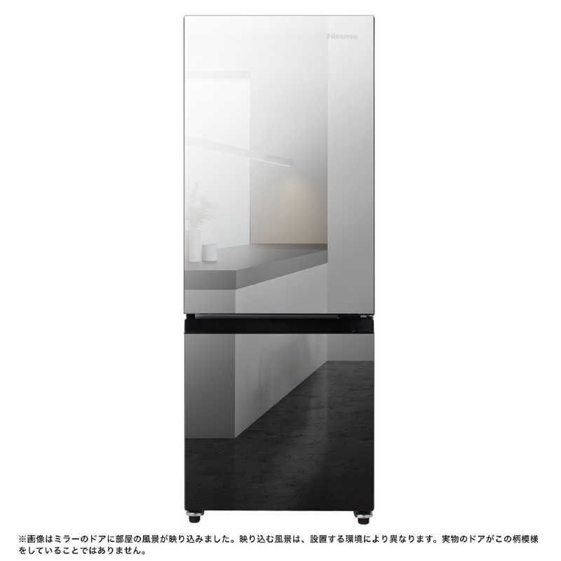 ハイセンス 冷蔵庫 2ドア 右開き 162L HR-G16AM ミラーブラック(標準設置無料)