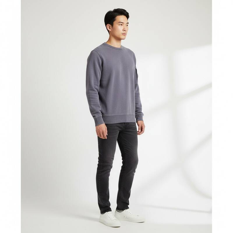 シーピーカンパニー レンズ クルーネックTシャツ ペールグレー メンズ 18CMSS019A 002246G 935