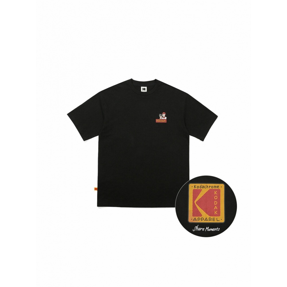 コダックアパレルコダックピープルズビッグロゴショートスリーブ T シャツブラック