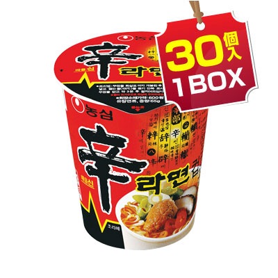 【まとめ買いお得】農心 辛ラーメン カップ麺 小・1BOX=65g×30個入 NONG SHIM 韓国ラーメン