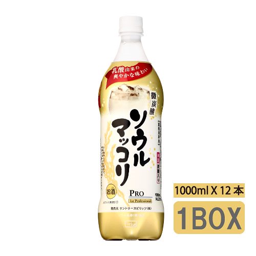 ソウルマッコリ 1000ml　1BOX-12本　　マッコリ ソウルマッコリ 韓国のお酒 どぶろく にごり酒 マッカリ 伝統酒 農酒 家醸酒 ドンドンジュ 濁酒 滓酒 6,537円