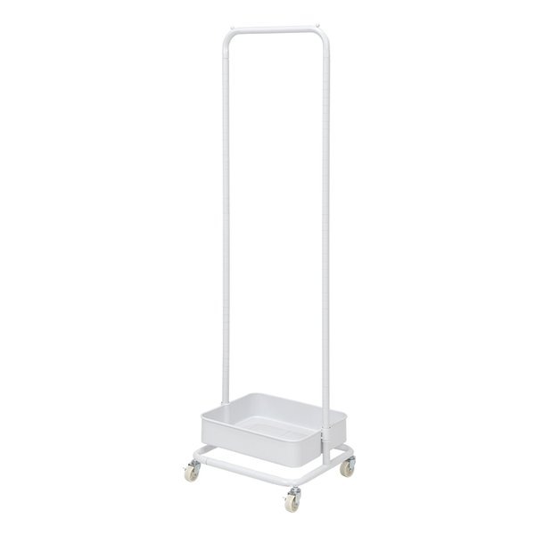ハンガーラック ホワイト 幅42cm バスケット キャスター付き KR-3368WH 5,424円