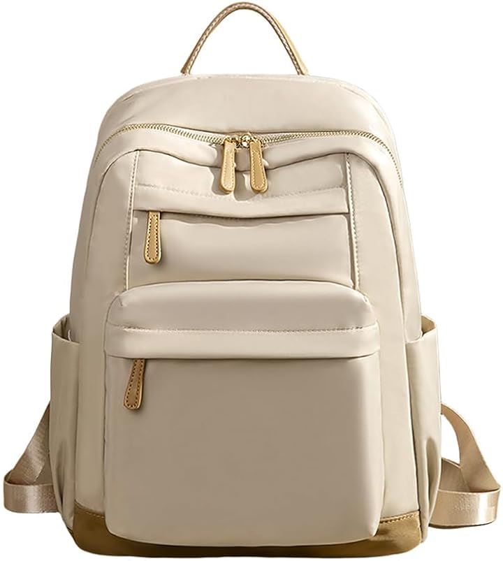 ビジネスリュック レディース PC パソコン収納 A4 14/15.6インチ対応 撥水・耐傷(ベージュ)