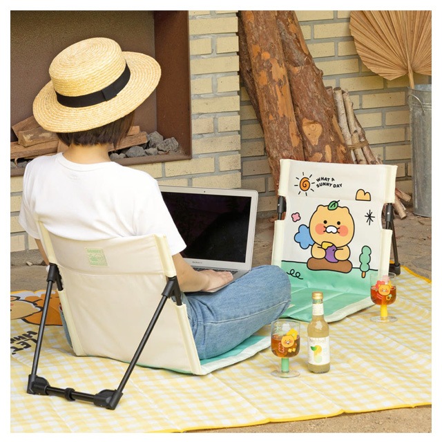 カカオフレンズ チュンシク 折りたたみチェア 軽量アウトドア椅子 正規品 ピクニック フェス用 生活防水 韓国雑貨