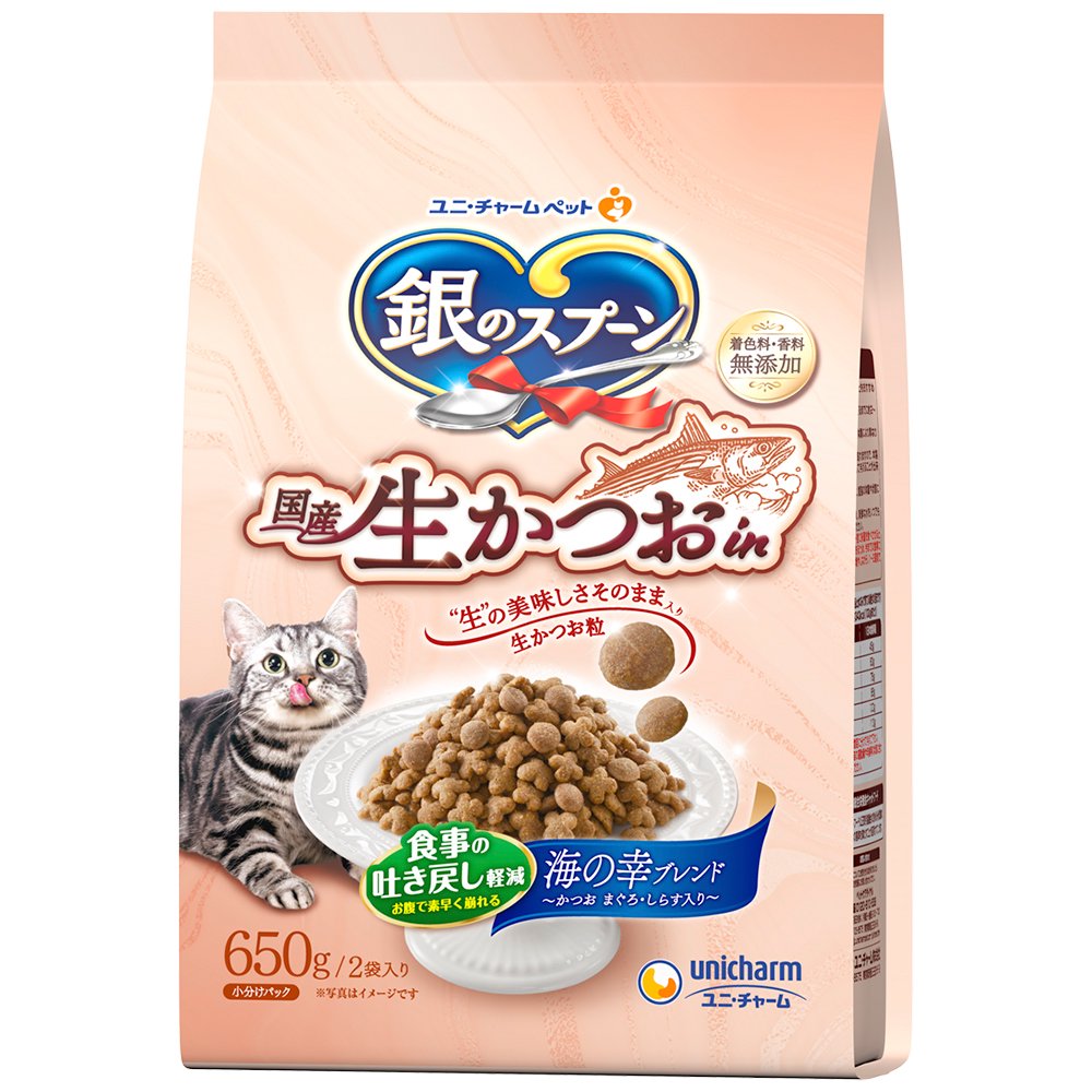 キャットフード　国産生かつおｉｎ　食事の吐き戻しフード　海の幸ブレンド　６５０ｇX９　ＣＲＣ35―15―88―20―00