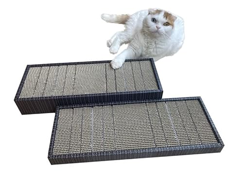 bibi Nyan 爪切り不要の爪とぎボード 猫 日本製 両面使用可 ヤスリ ストレス解消 ダンボール 負担軽減 ねこ つめとぎ 爪研ぎ ネコ ビビニャン ２個入