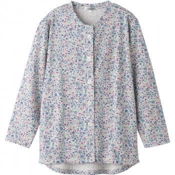 ケアファッション カットマグネット釦カーディガン（指先ストレッチ）（婦人） ネイビー M～L 82060121