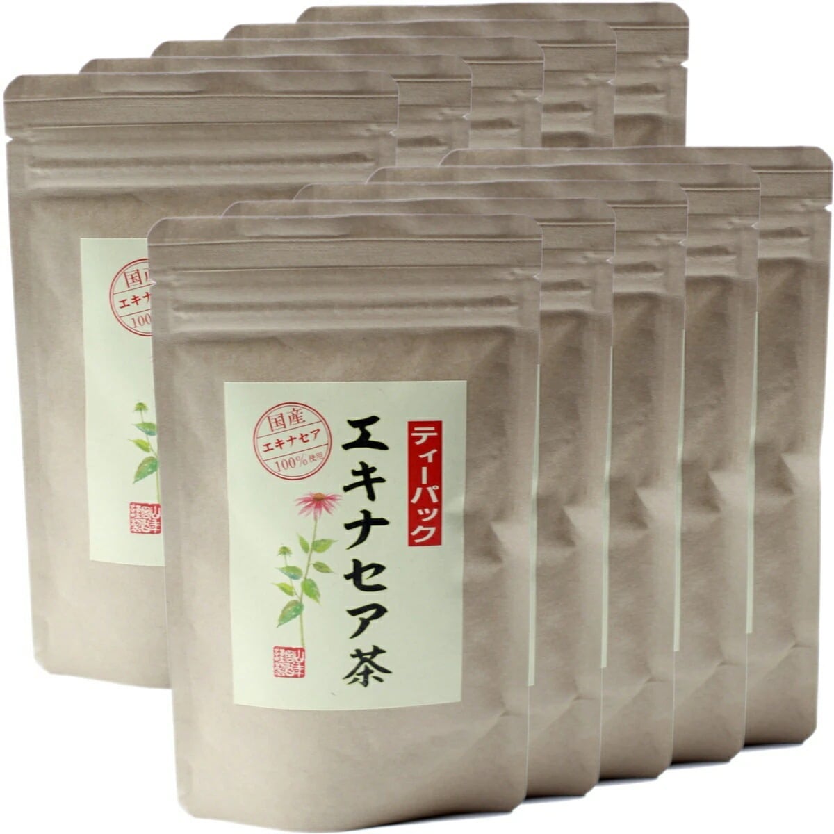 国産 100% エキナセア茶 2g10パック10袋セット ノンカフェイン 鳥取県または熊本県産 ハーブティー エキナセア お茶 エキナセアティー 健康茶 妊婦 ダイエット サプリ 苗 ギフ