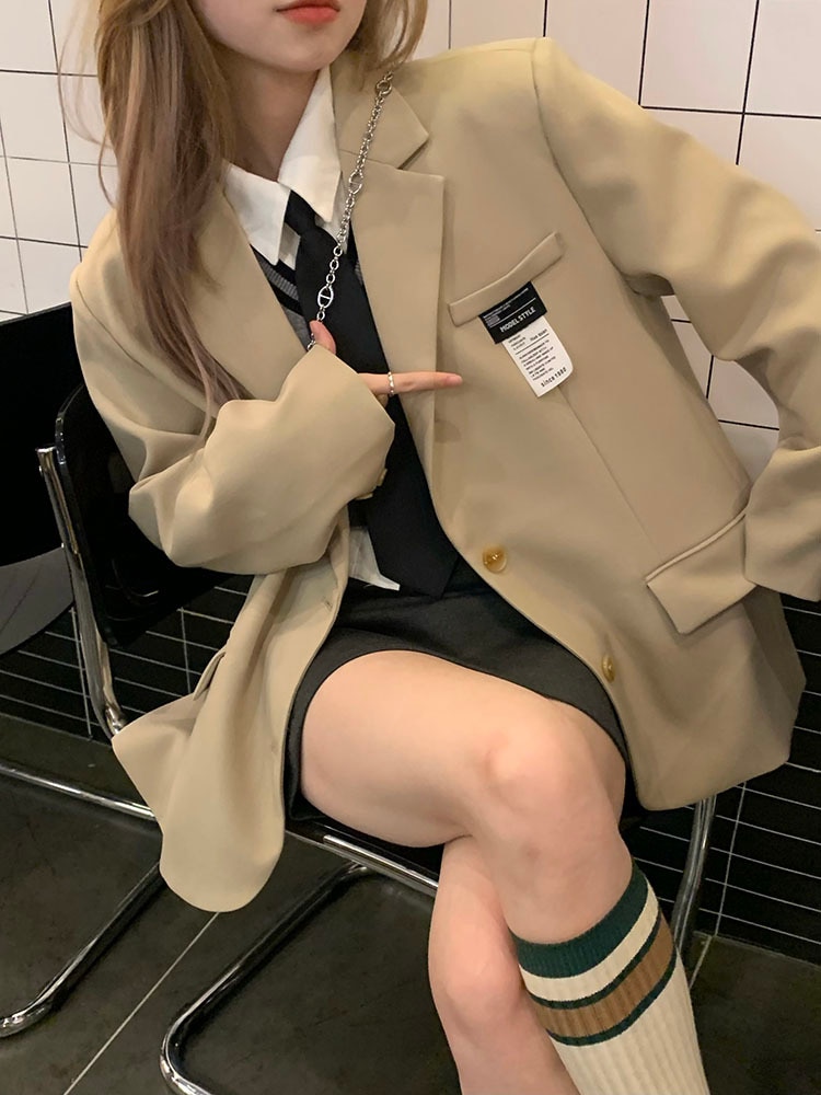 学生風 アウター 上着 長袖 襟付き かわいい 大人可愛い カジュアル おしゃれ お洒落 かっこいい 大人可愛い 大人女子 こなれ感 無地 秋 10代 20代 レディース 女性用 通勤 学生 通学