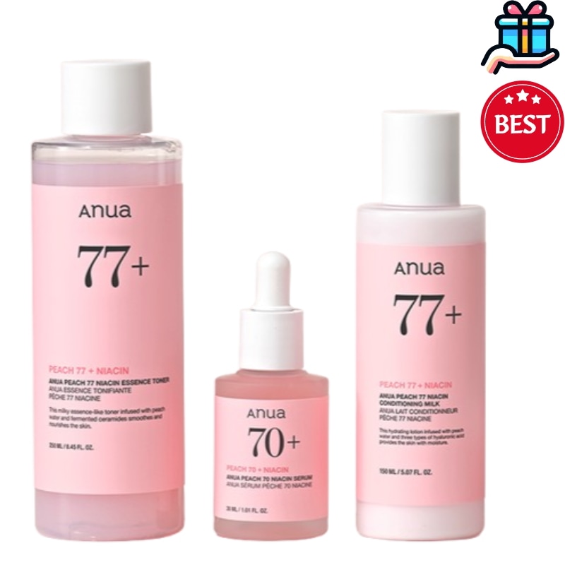 [スキンケアセット] 桃ナイアシン エッセンストナー 250ml + セラム 30ml + コンディショニングミルク150ml 基礎化粧品 脂性肌 混合肌 拭き取り化粧水 毛穴 毛穴 黒ずみ 韓国コス