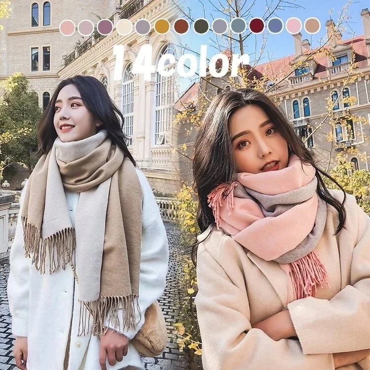 大人気！ マフラー 大判ストール ストール レディース 秋冬 レディーススカーフ ユニセックス 厚手 プレゼン ストール