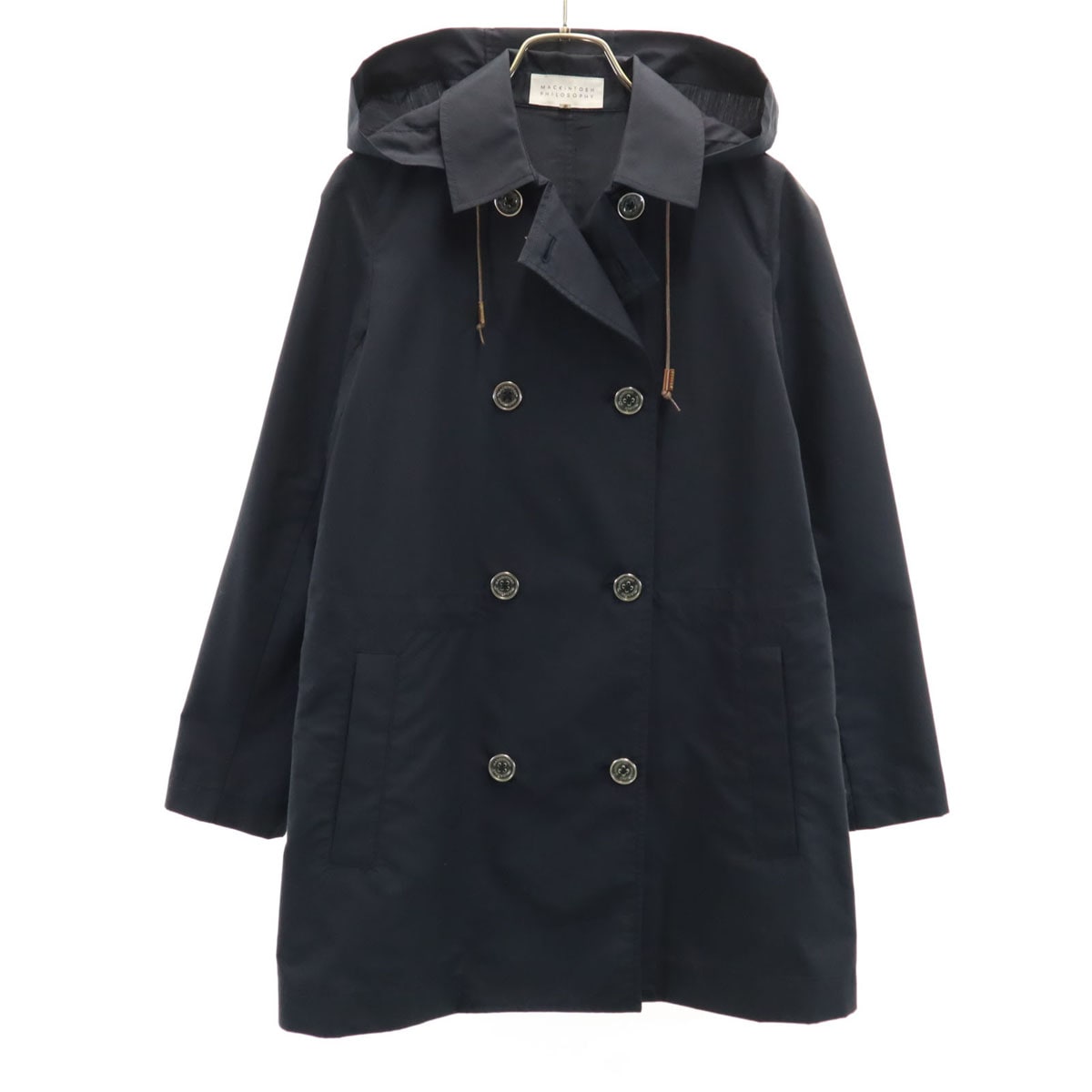 フーデット ジャケット 34 ネイビー レディース 古着