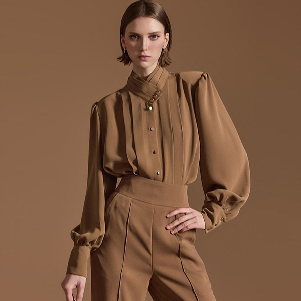 B3031 ピンタック ブラウス