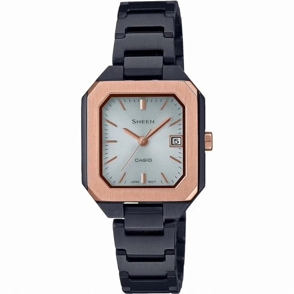 取寄品 正規品 CASIO腕時計 カシオ SHEEN シーン アナログ表示 ソーラー 日付カレンダー 長方形 SHS-4528GBJ-7AJF レディース腕時計 20,336円