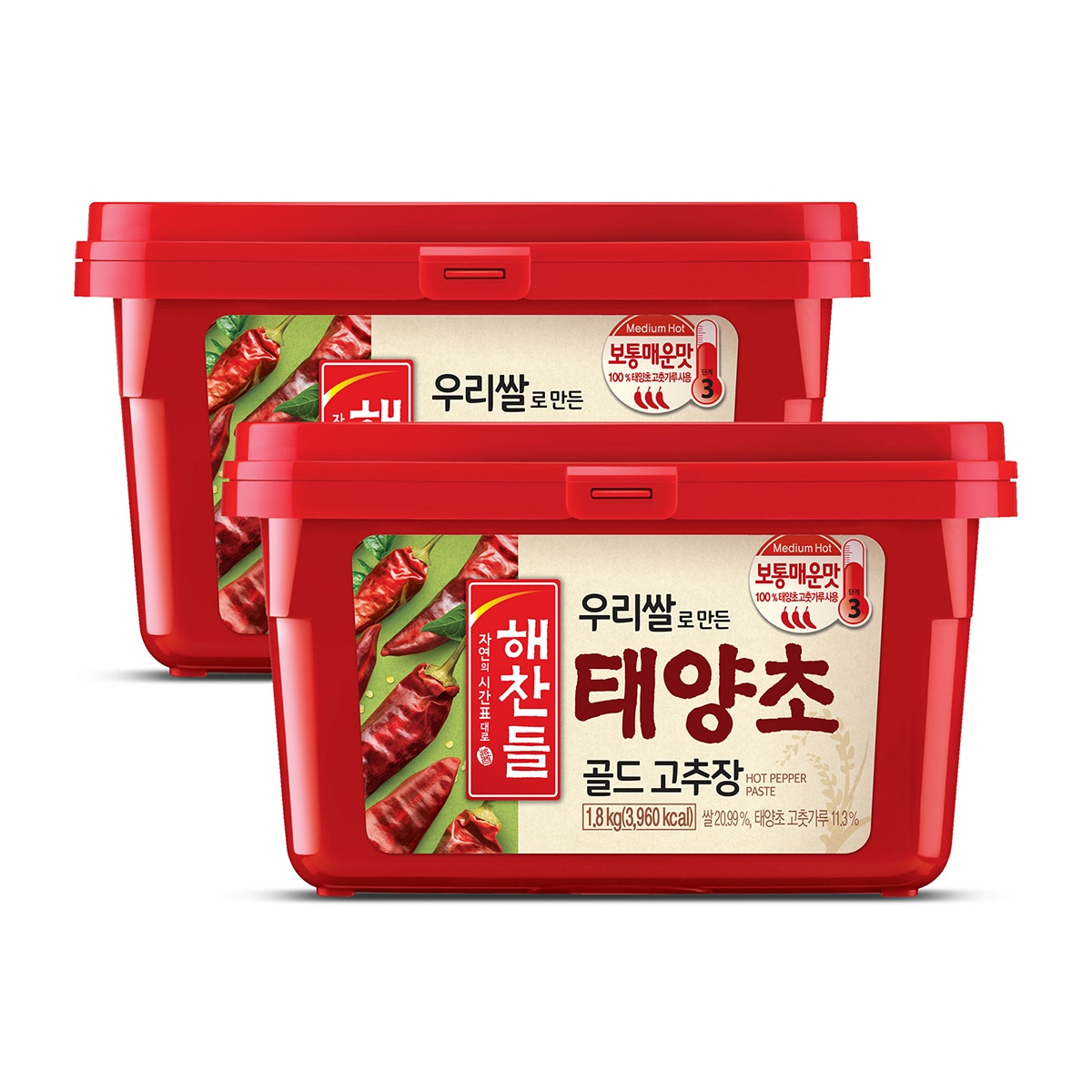 ヘチャンたち僕たちの米で作った太陽酢ゴールドコチュジャン1.8kgx2 8,668円