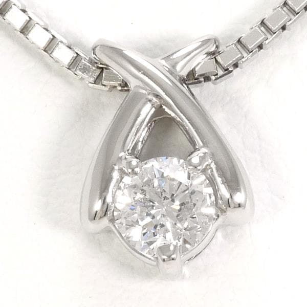 PT900 プラチナ PT850 ネックレス ダイヤ 0.32 SI2 鑑定書 ジュエリー 中古 96,000円