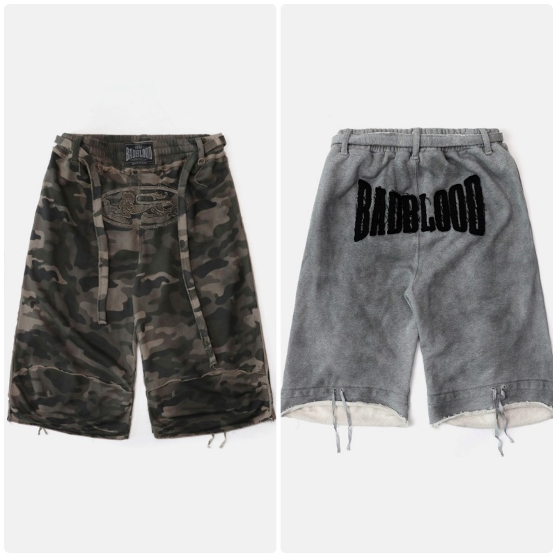 【BADBLOOD】[UNISEX] CONVEX BERMUDA PANTS : 2COLORS
