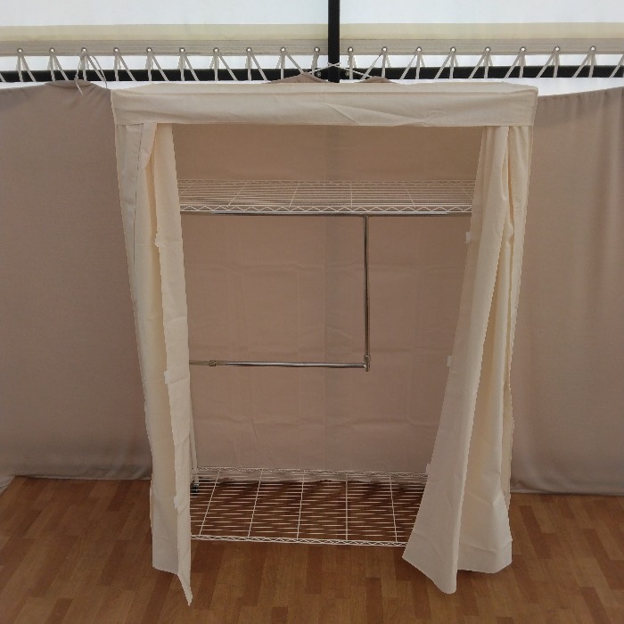 スチール ラック 洗るカバー２段掛ハンガー幅１５２ハイ