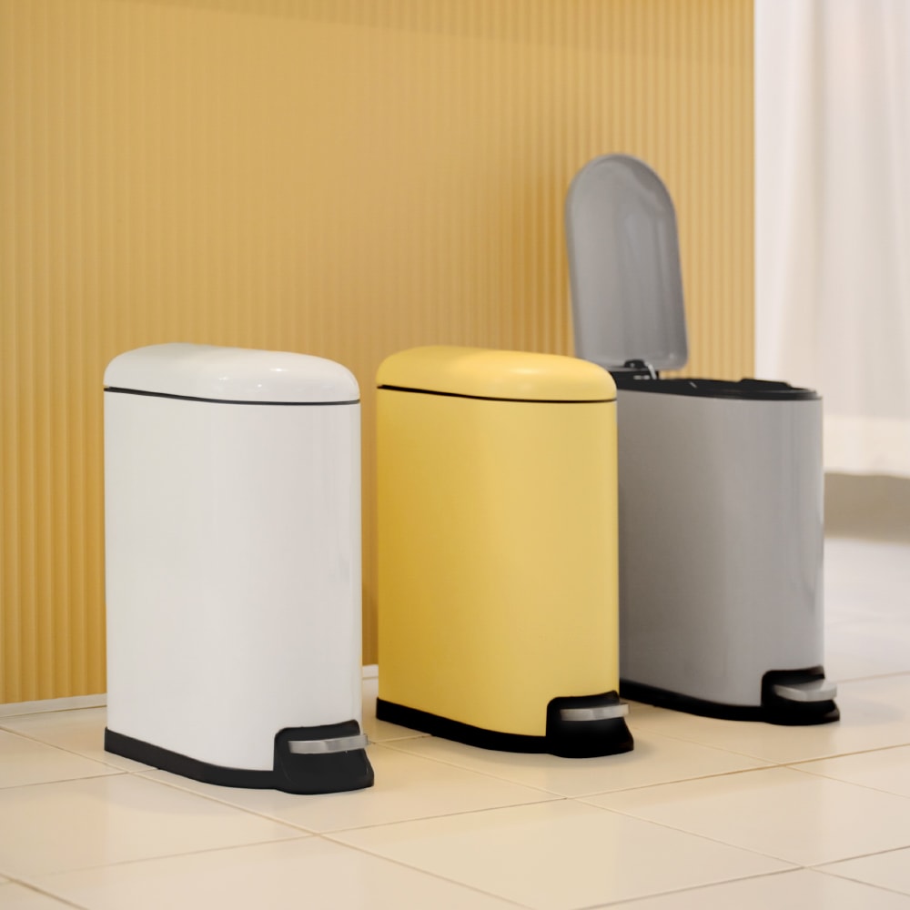 MILLY鉄製 スリム ペダル ゴミ箱10L 5colors