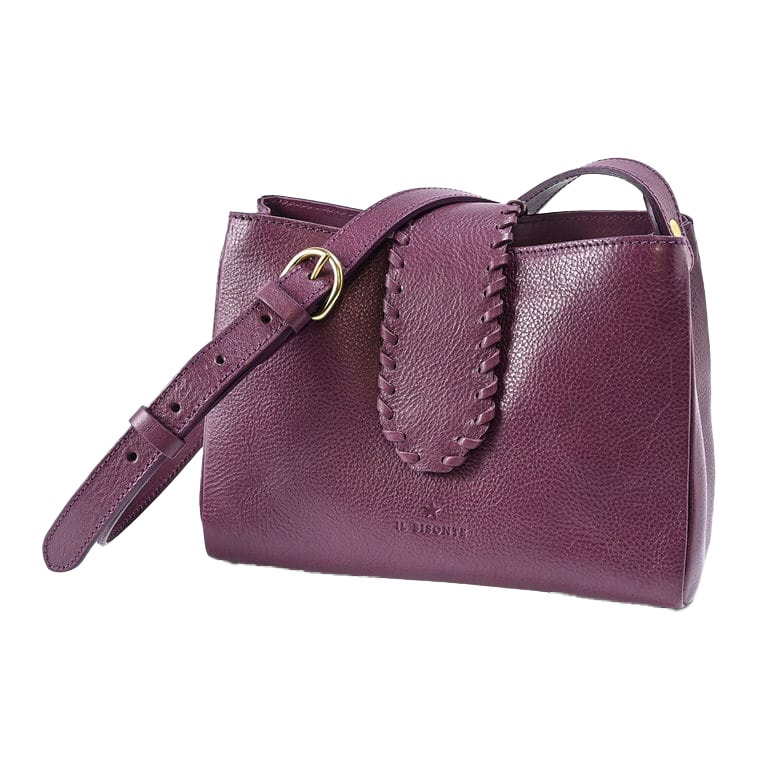 ショルダーバッグ La Fiaba ラ フィアーバ レディース スクエア クロスボディ パープル BCR341PV0001PU172B レザー