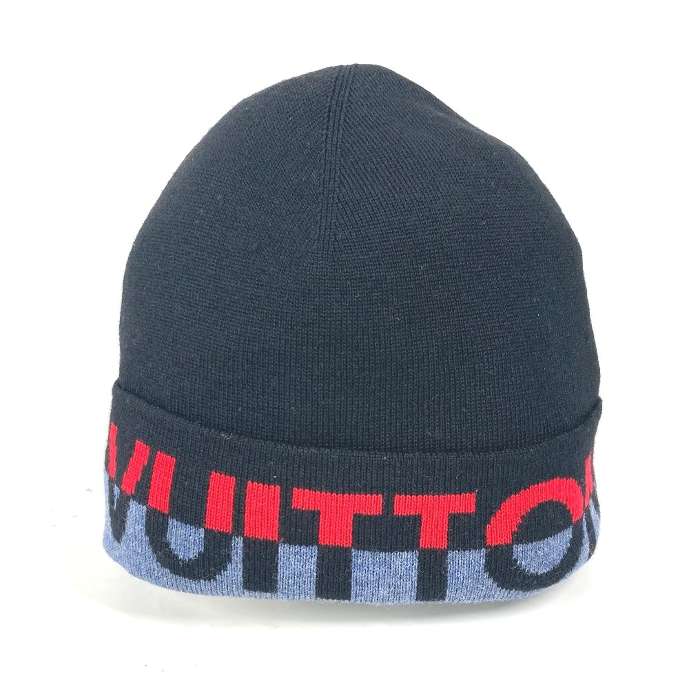 ニット帽 M71246 ボネLVホライゾン・ロゴビーニー ビーニー 帽子 ニット帽 ニットキャップ ウール ブラック