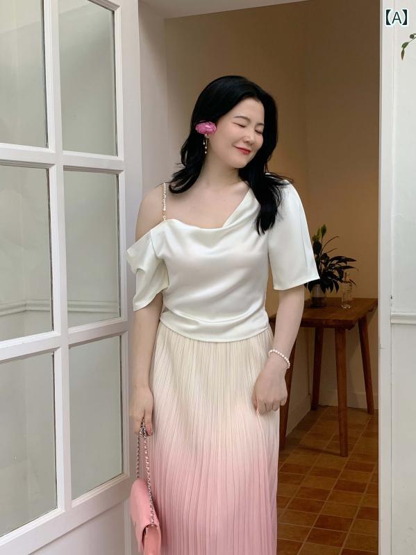 大きめサイズ レディース トップス カジュアル おしゃれ デート 女子会 普段使い ぽっちゃり 夏 Tシャツ 快適 半袖 魅惑 オフショルダー