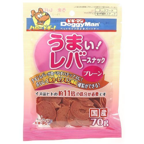 ドギーマン うまい！レバースナック プレーン 70g×6袋 5,709円