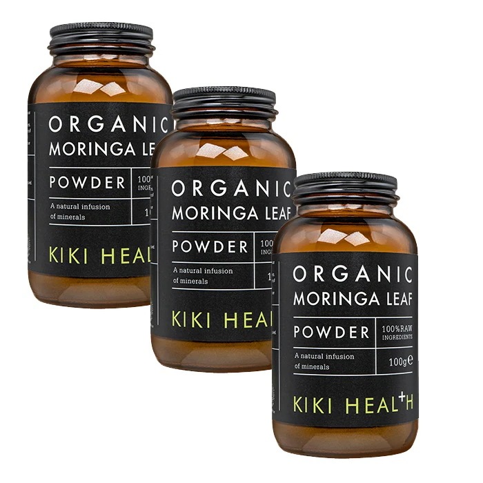 KIKI Health　オーガニックモリンガリーフパウダー100g　3本　キキヘルス　健康維持 海外発送便商品：日時指定不可　送料無料