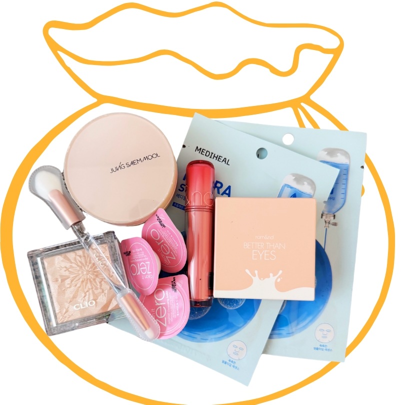 [メイク福袋] クッション ファンデーション リップティント アイシャドウ ハイライター クレンジングバーム