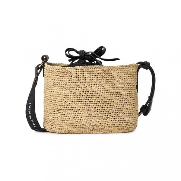 飛ばされたラフィア女性クロスバックBAG52312 NATURAL