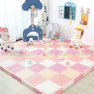 【超お得1つ買うと10個もらえる】急速出荷ジョイントマット おしゃれ 30cm ベビー マット 24枚 防音 騒音 吸収 厚さ