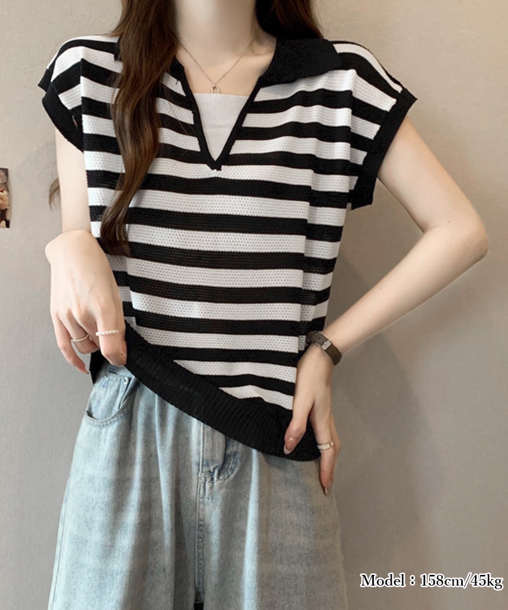 サマーニット 半袖 レディース ノースリーブ 体型カバー 春 夏 秋 薄手 大人 上品 旅行 通勤 通学 ニットソー オフィス ゆったり マダム 20代 30代 40代 50代
