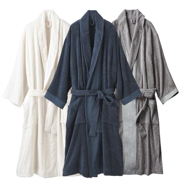 【期間限定！】ペアルック ルームウェア バスロープ カップルパジャマ 綿 パジャマ ロング丈バスロープ コットン レディースバスローブ メンズバスローブ ふわふわ ホテルバスローブ 高級 肌触り良い