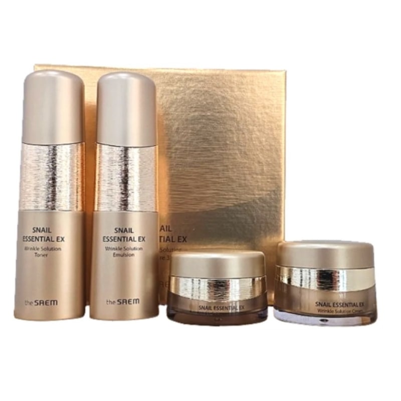 スネイル エッセンシャル EX リンクルソリューション アンチ エイジング スキンケア 3点セット 高保湿 ハリ弾力 シワ 改善 エイジングケア 韓国スキンケア