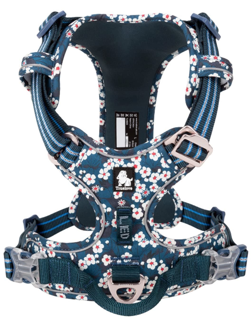 cocomall 2020新型 犬用ハーネス 犬用胴輪 ドッグ ペット用品 ハーネス 3M反射材料 訓練 ナイロン製 小型犬中型犬大型犬に向け 通気性 調節可能 (M, 2021 Saxony Blu