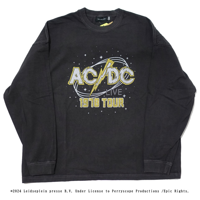 GOOD ROCK SPEED グッドロックスピード ロゴプリントTシャツ ロンT 長袖 ACDC ロゴプリント ロック バンド ロングスリーブTシャツ
