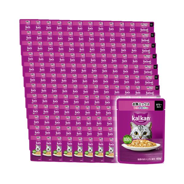 120個セット カルカン パウチ お魚ミックス まぐろ・かつお・たい入り 60g