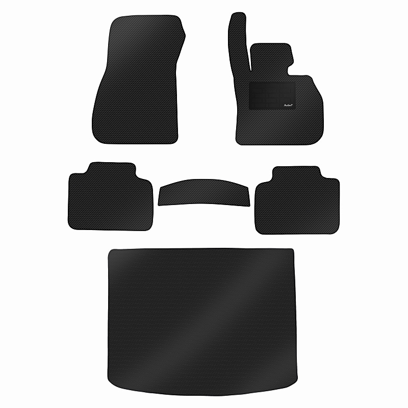 [防水マット]BMW 2シリーズ F45 アクティブツアラー フロアマット + トランクマット(ラゲッジマット) [カーボン柄]