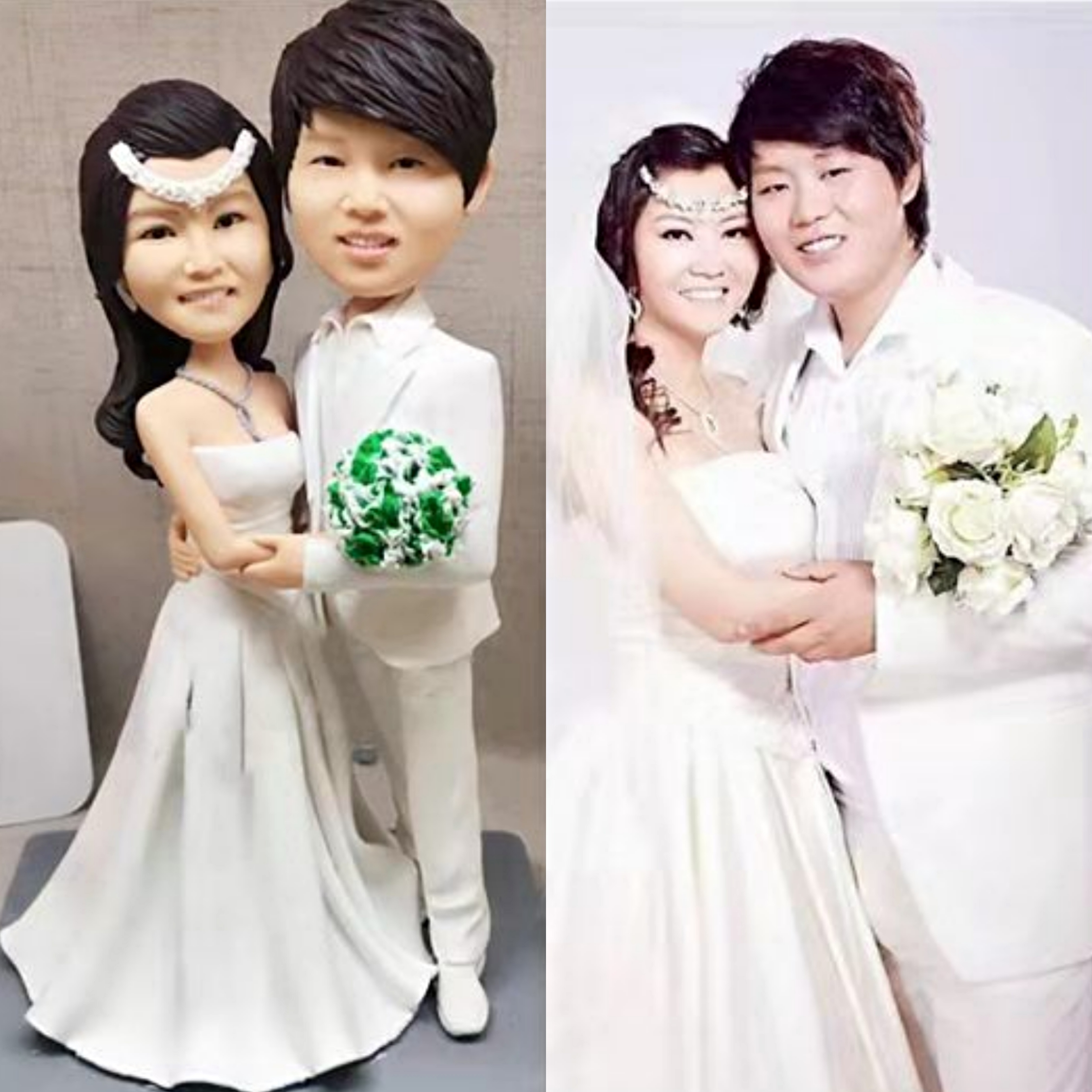 【オーダーメイド】3D肖像画 似顔絵 人形 フィギュア 結婚祝い 周年記念日 カップル 彼氏 彼女 夫婦 両親 贈呈品 記念品