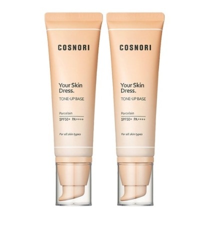 ユアスキンドレストーンアップベース 50ml×2本 ポーセリン SPF50+ PA++++ ヴィーガン 日焼け止め 保湿 長時間密着 ロングラスティング ナイアシンアミド トコフェロール メ