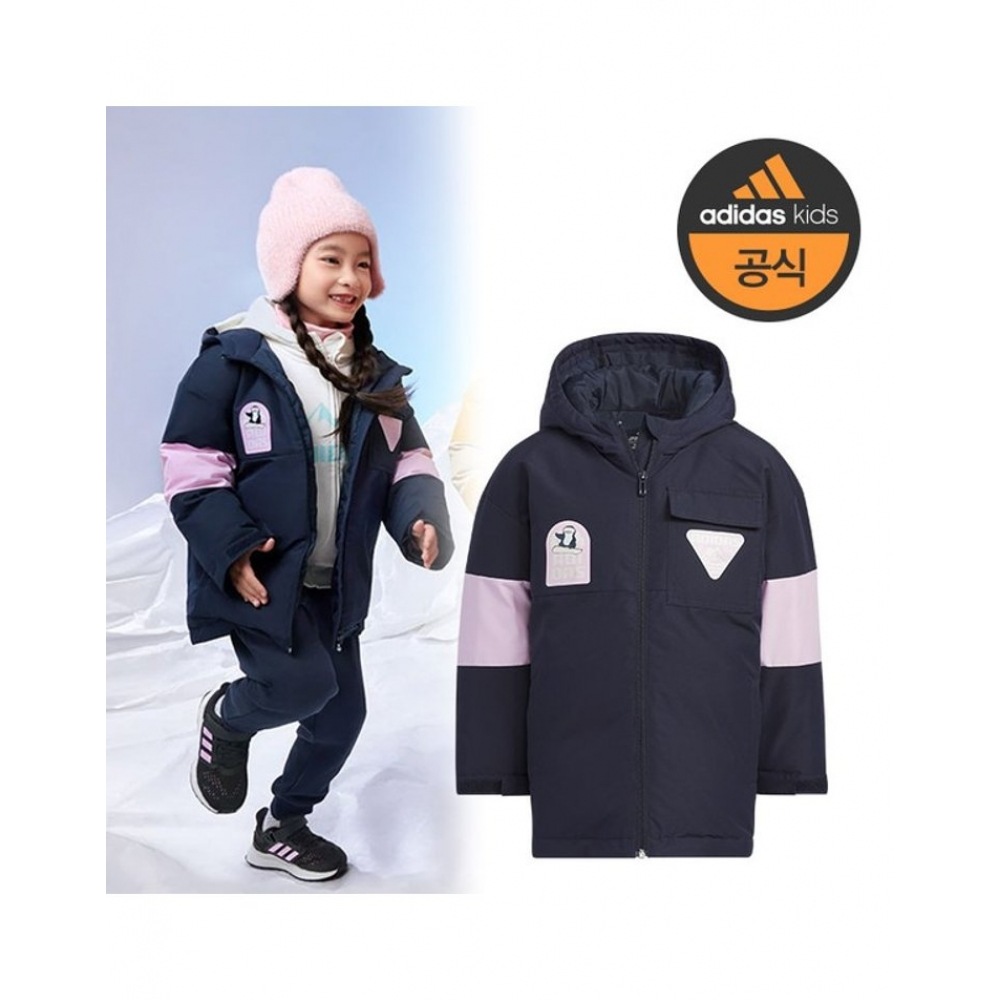 アディダスキッズ 110cm~140cm ダックダウンダックダウンジャンパーパッド入りジャケット-IN5217