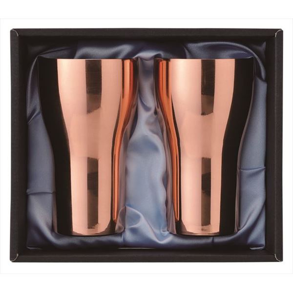 純銅 タンブラー/ビアマグ (440cc 2pcs) 約77×135mm 抗菌作用 熱伝導仕様 『SR-I』 (カフェ バー)