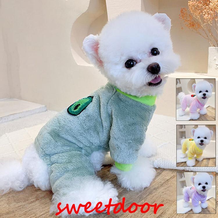 新品登場ペット用ウェア ペット用品 犬洋服 犬服 ワンチャン ロンパース 着ぐるみ 袖付き トレーナー カワイイ ドッグウェア カジュアル シンプル 小型犬 猫 お出掛け