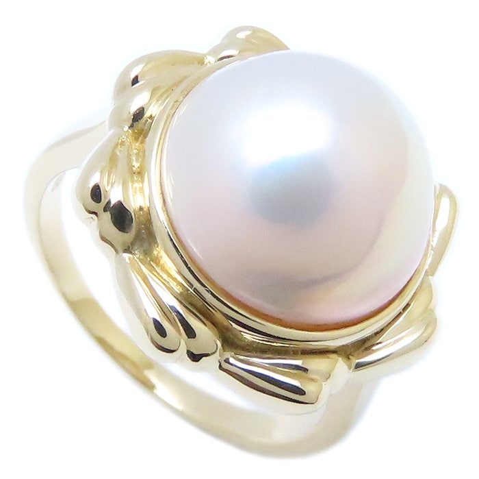 マベパール リング 指輪 真珠 13号 K18YG イエローゴールド/294143【中古】