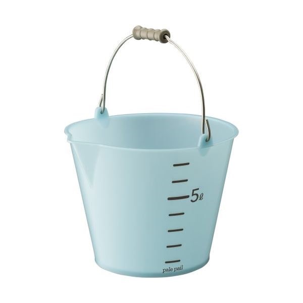 20セット メモリ付きポリバケツ/清掃用品 8L スカイブルー ペールペール 掃除用品 ガーデニング用品 園芸その他
