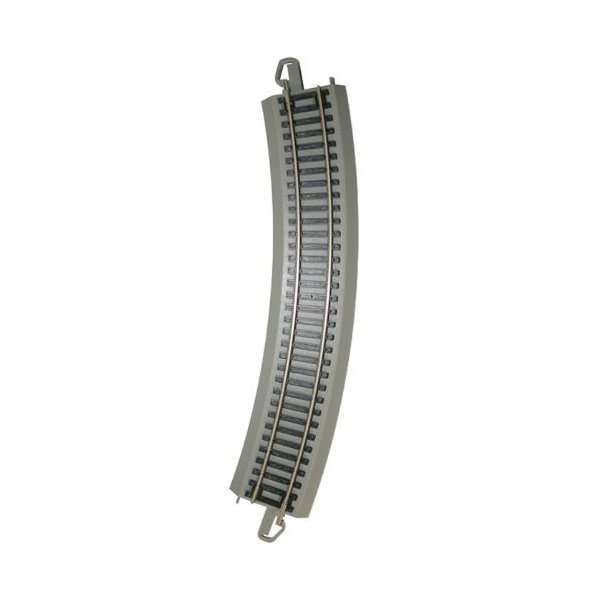 Bachmann Trains - Snap-Fit E-Z TRACK 18 RADIUS CURVED TRACK - BULK (50 pcs) - NICKEL SILVER Rail Wi