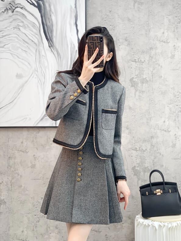 【人気商品超目玉】2025　上下セット セットアップ トップス+スカート　2点セット シャツ　ハイウエストスカート　花柄　ジャケット　長袖ジャケット　タイトスカート　ひざ丈スカート パーティー お嬢様