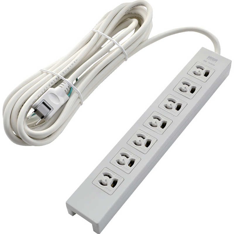 トラスコ中山　TRUSCO 電源タップ 3P抜け止め7個口 10M アース/マグネット付　TOT3N710