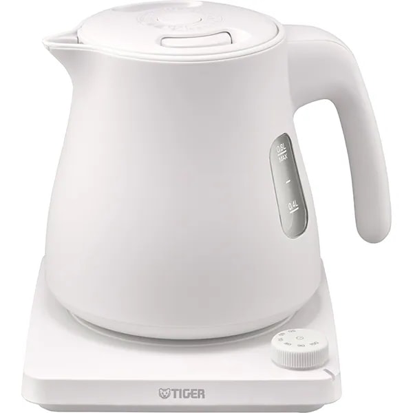 QUICK＆SAFE＋ PTV-A080-WG (グレイッシュホワイト) 蒸気レス電気ケトル 温度調節機能つき 0.8L